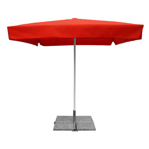 Klassischer Gastroschirm eckig mit Seilzug Klassiker mit Seilzugöffnung